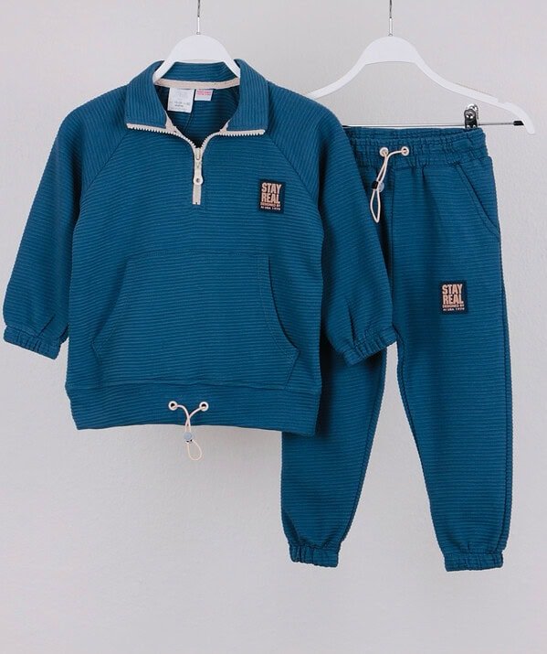 Erkek Bebek Dik Yaka Takım