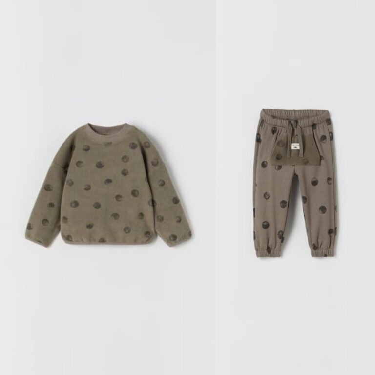 Erkek Bebek Benekli Eşofman Takımı