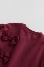 Kız Çocuk Fiyonklu Sweatshirt