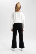 Kız Çocuk Wide Leg Pantolon - Görsel 3