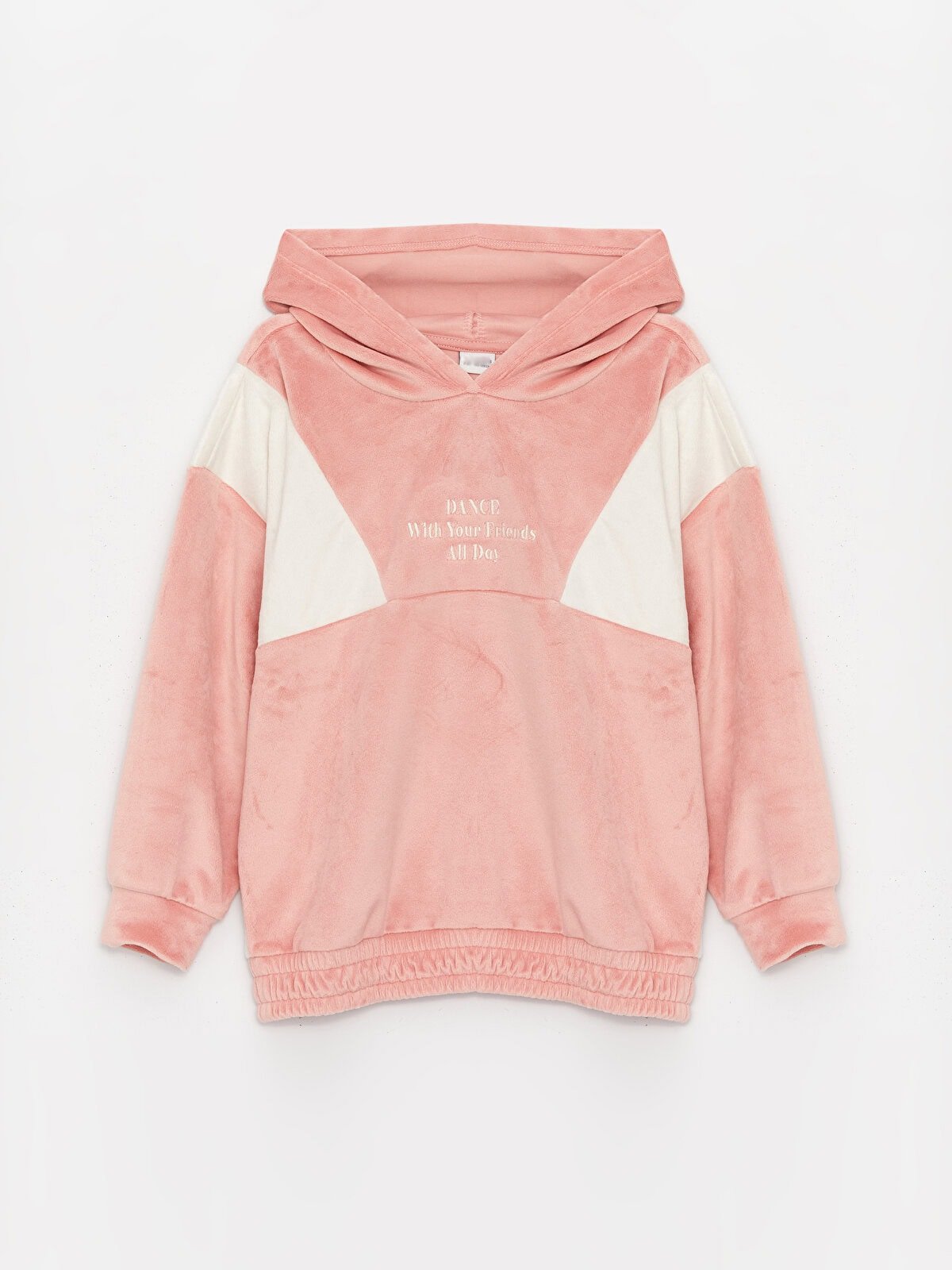 Kız Çocuk Kapüşonlu Kadife Sweatshirt