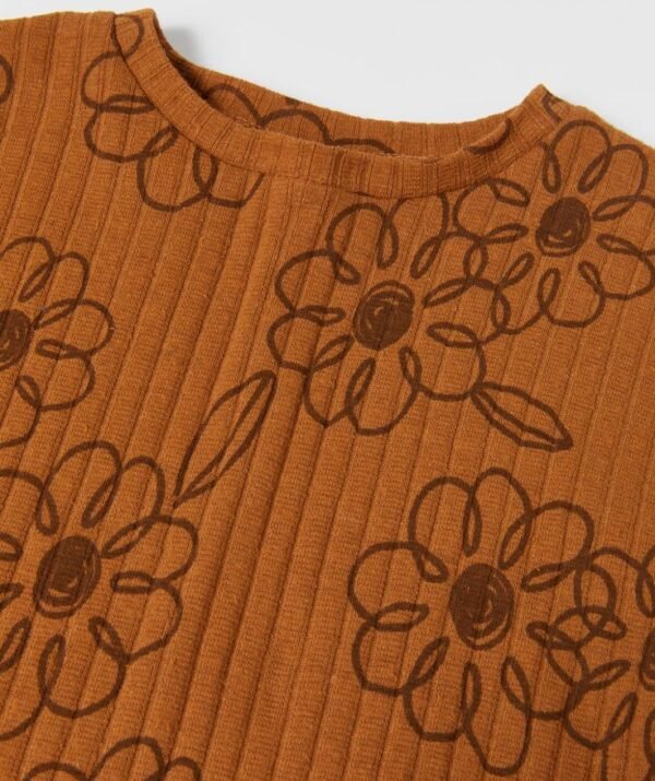 Kız Bebek Çiçekli T-Shirt