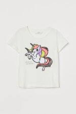 Kız Çocuk Baskılı Pullu T-Shirt - Görsel 2