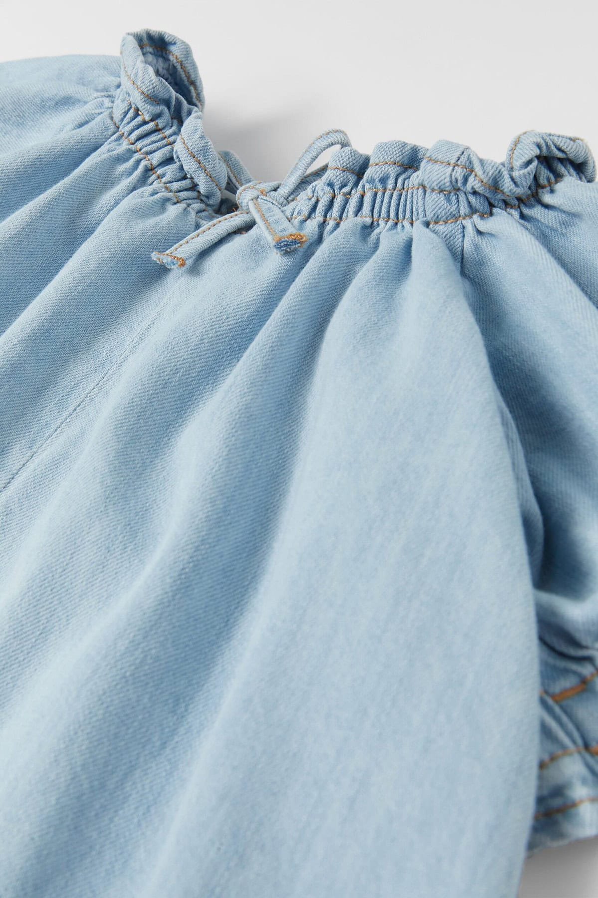 Kız Çocuk Şortlu Kot Tulum - Görsel 3