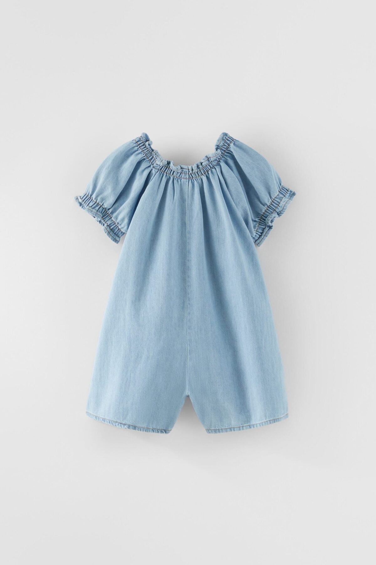 Kız Çocuk Şortlu Kot Tulum - Görsel 2