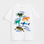 Erkek Çocuk Baskılı Pullu T-Shirt