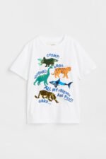 Erkek Çocuk Baskılı Pullu T-Shirt