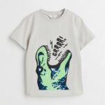 Erkek Çocuk Baskılı Pullu T-Shirt