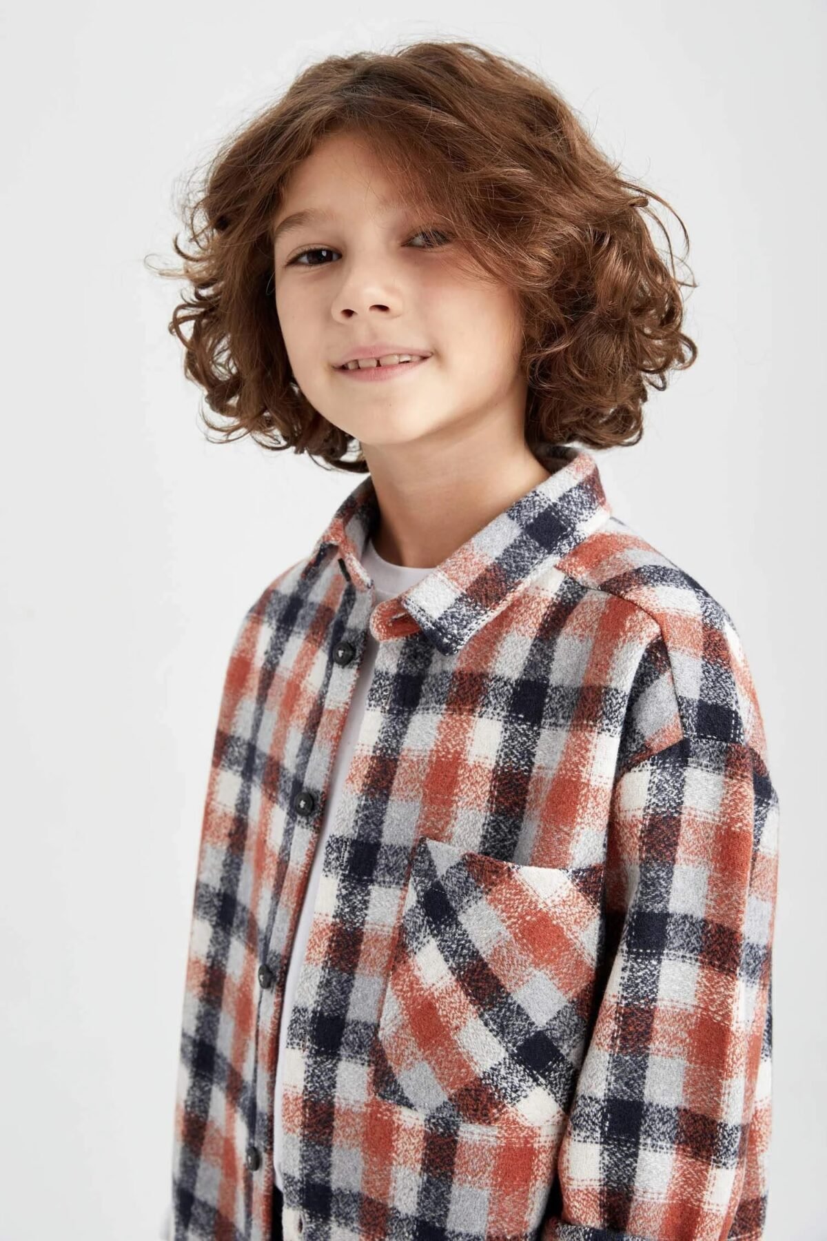 Erkek Çocuk Ekoseli Gömlek - Görsel 5