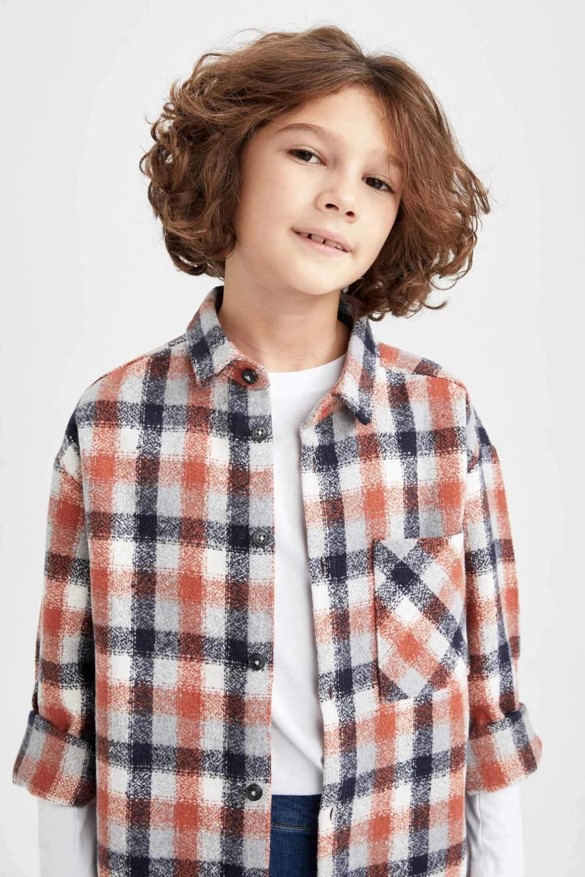 Erkek Çocuk Ekoseli Gömlek - Görsel 6