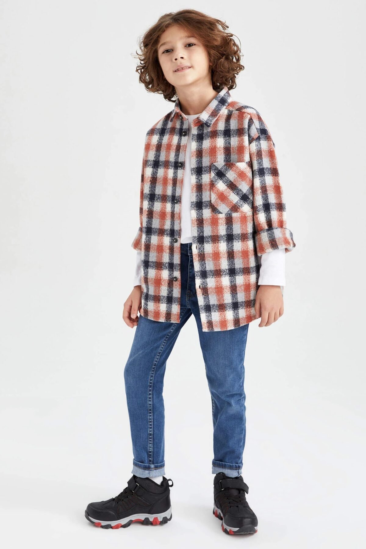 Erkek Çocuk Ekoseli Gömlek - Görsel 8