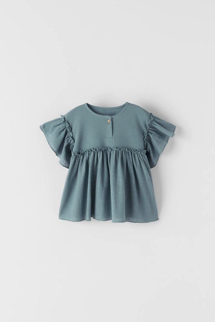Kız Bebek Kolu Fırfırlı T-Shirt 0 Kız Bebek Kolu Fırfırlı T-Shirt - Görsel 1
