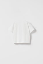 Kız Bebek Çiçek Aplikeli T-Shirt - Görsel 2