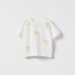 Kız Bebek Çiçek Aplikeli T-Shirt