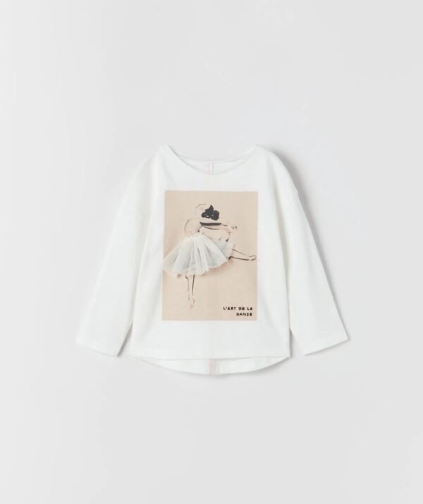 Kız Bebek Tüllü Balerinli T-Shirt