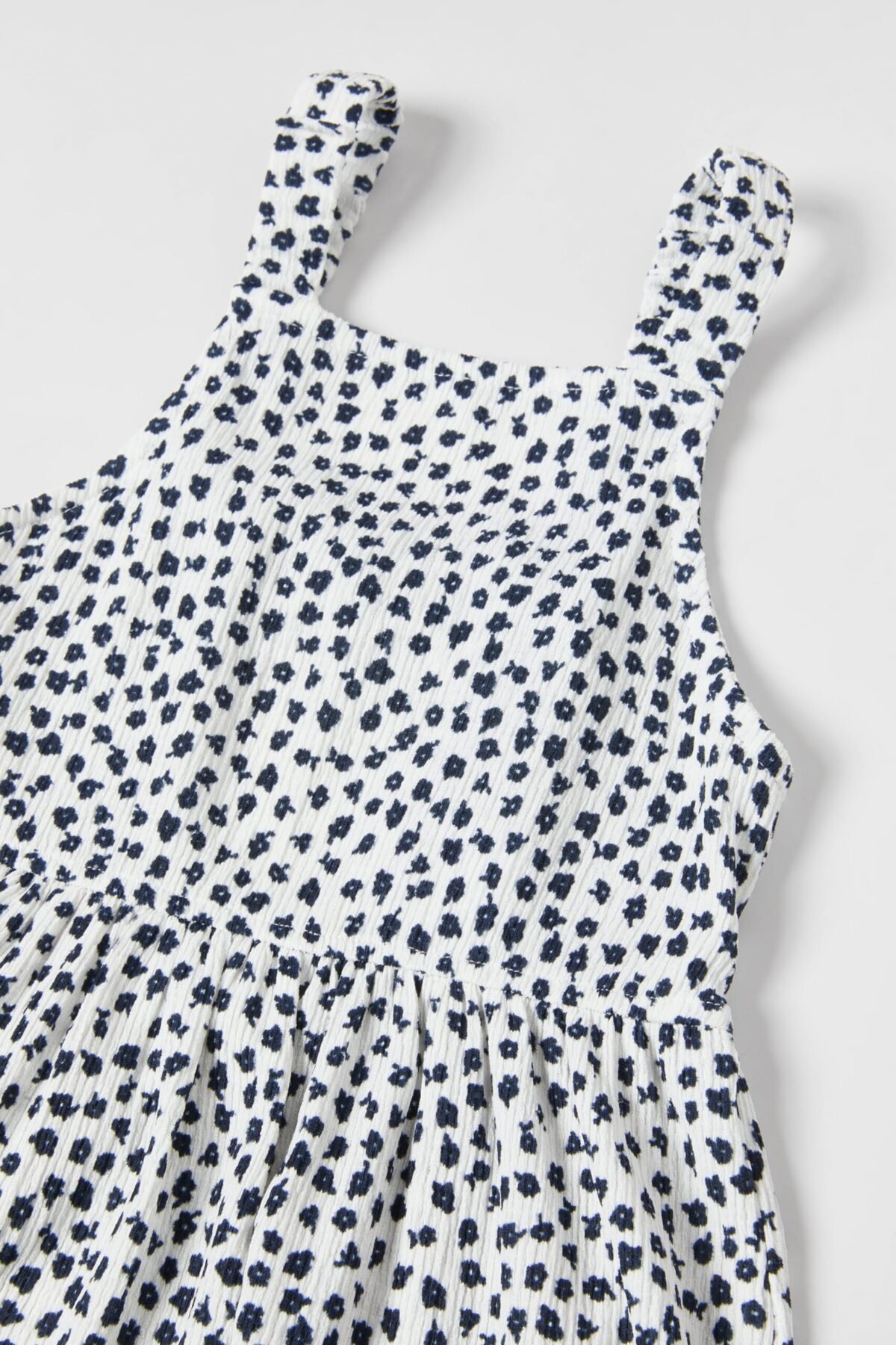 Kız Çocuk Askılı Desenli Elbise - Görsel 3