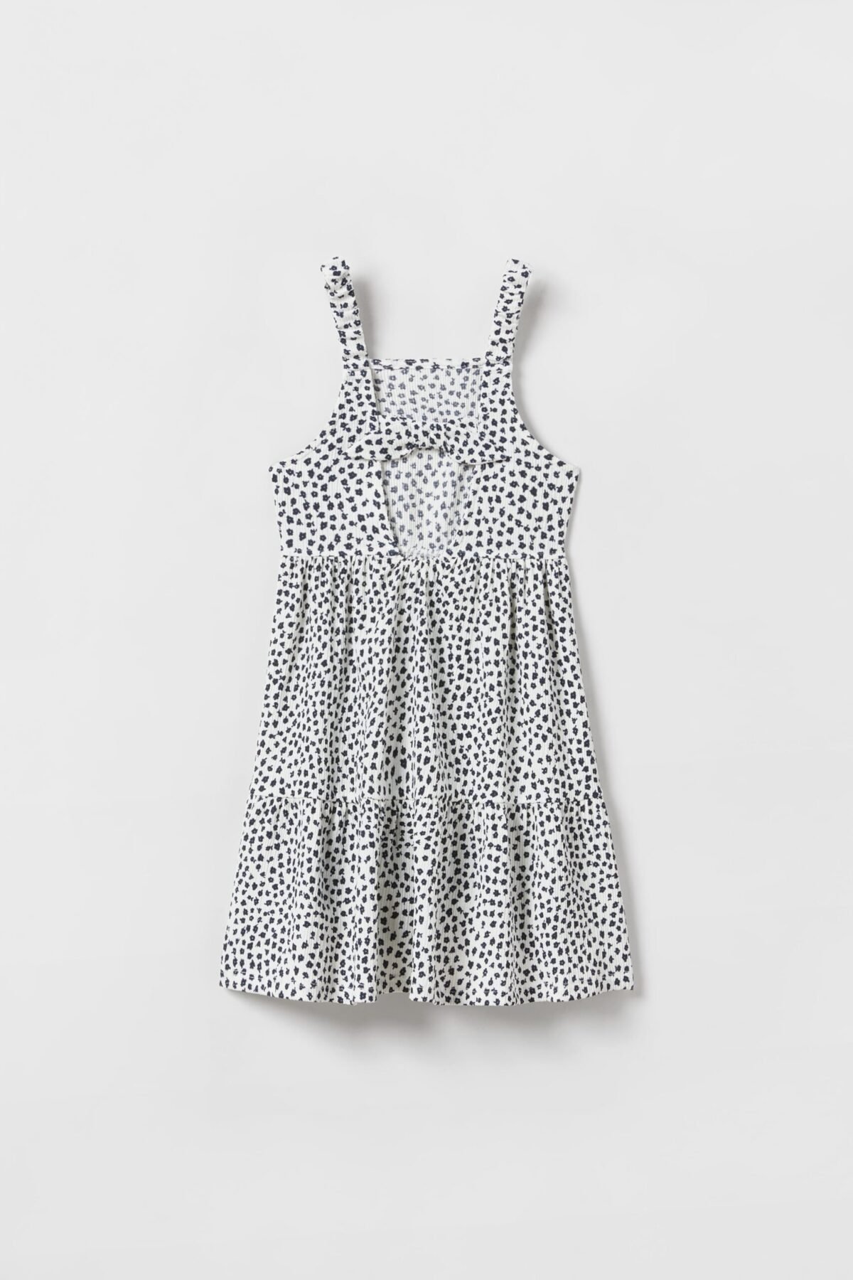 Kız Çocuk Askılı Desenli Elbise - Görsel 2