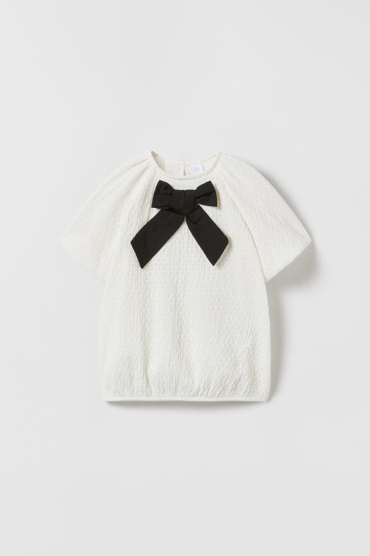 Kız Çocuk Fiyonk Detaylı T-Shirt - Görsel 2