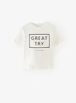 Kız Çocuk Kabartma Baskılı T-Shirt