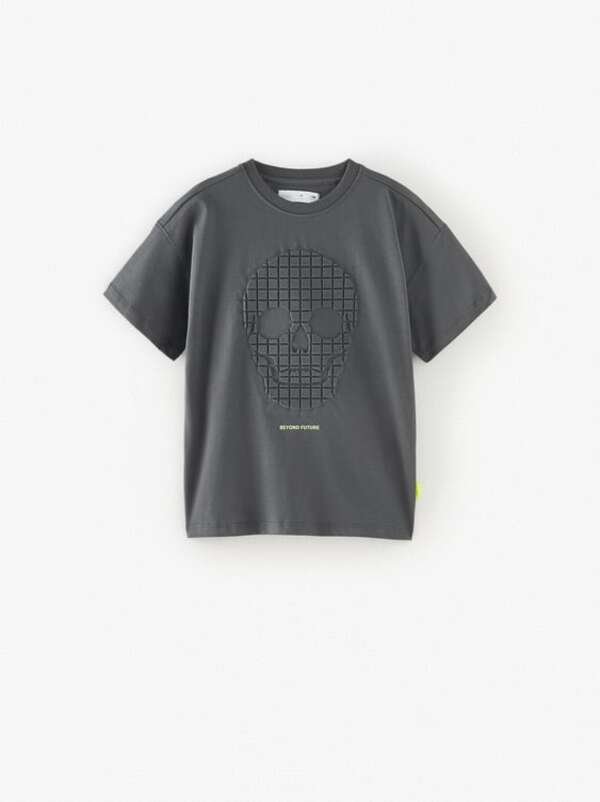 Erkek Çocuk Kabartma Baskılı T-Shirt
