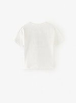 Kız Çocuk Kabartma Baskılı T-Shirt - Görsel 2