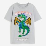 Erkek Çocuk Baskılı Pullu T-Shirt