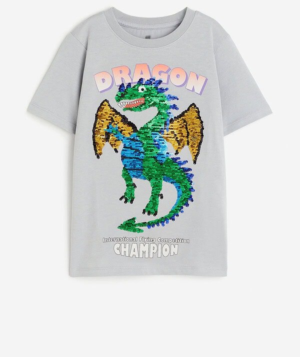 Erkek Çocuk Baskılı Pullu T-Shirt