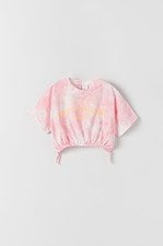 Kız Çocuk Batik Crop T-Shirt