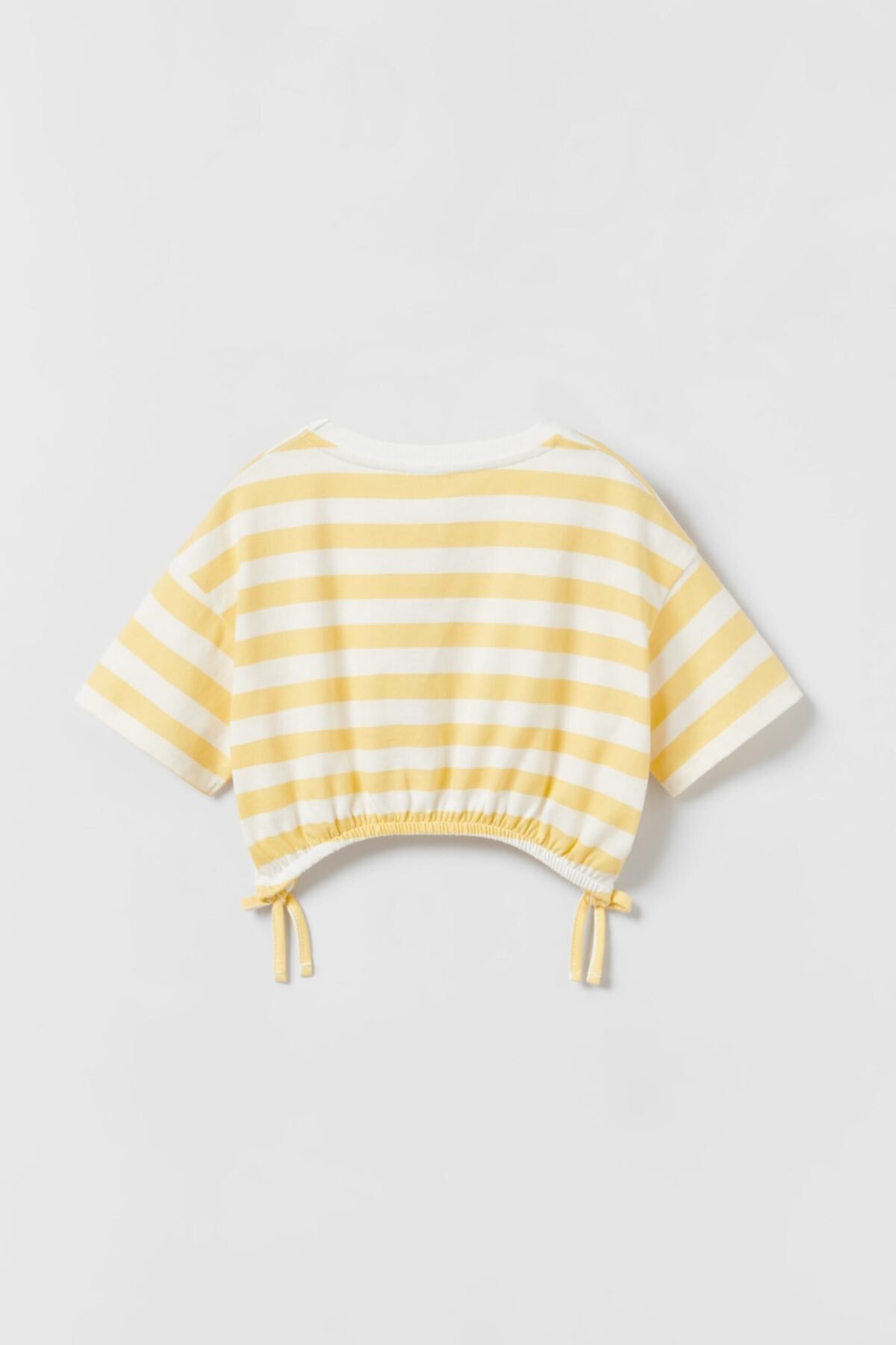 Kız Çocuk Çizgili Crop T-Shirt - Görsel 2