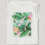 Kız Çocuk Garson Boy Sıfır Kol T-Shirt