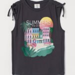 Kız Çocuk Garson Boy Sıfır Kol T-Shirt