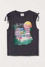 Kız Çocuk Garson Boy Sıfır Kol T-Shirt