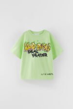 Kız Çocuk Graffiti Baskılı T-shirt