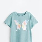 Kız Çocuk Pullu T-Shirt