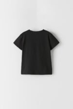 Kız Çocuk Taşlı Baskılı T-Shirt - Görsel 3