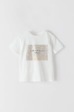 Kız Çocuk Taşlı Baskılı T-Shirt