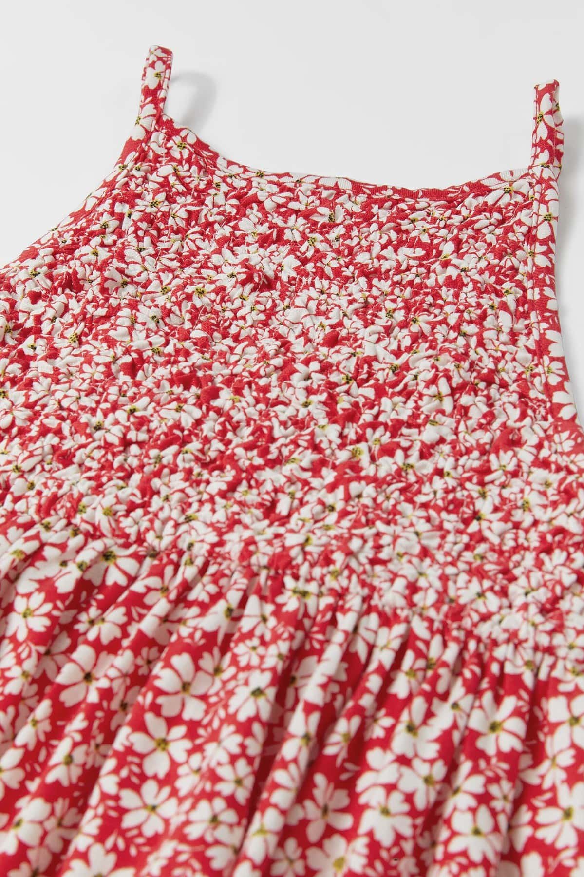 Kız Çocuk Çiçek Desenli Askılı Elbise - Görsel 4