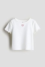Kız Çocuk Kalp Desenli T-Shirt