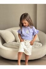 Kız Bebek Çiçek Baskılı Takım - Görsel 3