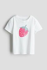 Kız Çocuk Çiçekli Pullu T-Shirt