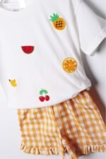 Kız Bebek Meyve Baskılı Takım - Görsel 2