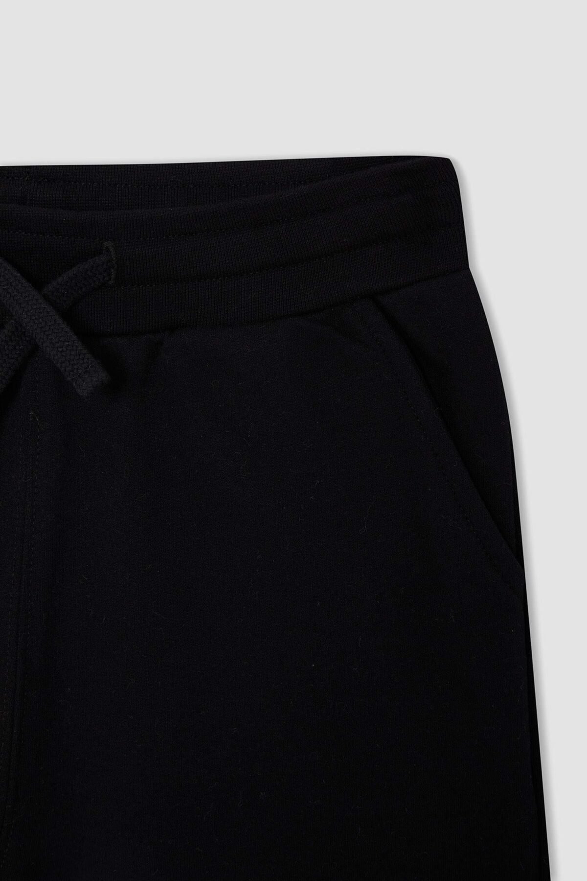Unisex Çocuk Basic Siyah Eşofman - Görsel 4