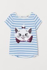 Kız Çocuk Çift Yönlü Pullu T-Shirt