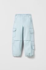 Kız Çocuk Denim Kargo Pantolon