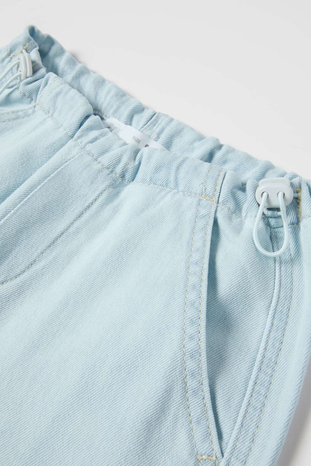 Kız Çocuk Denim Kargo Pantolon - Görsel 4