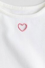 Kız Çocuk Kalp Desenli T-Shirt - Görsel 2