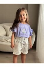 Kız Bebek Çiçek Baskılı Takım - Görsel 2