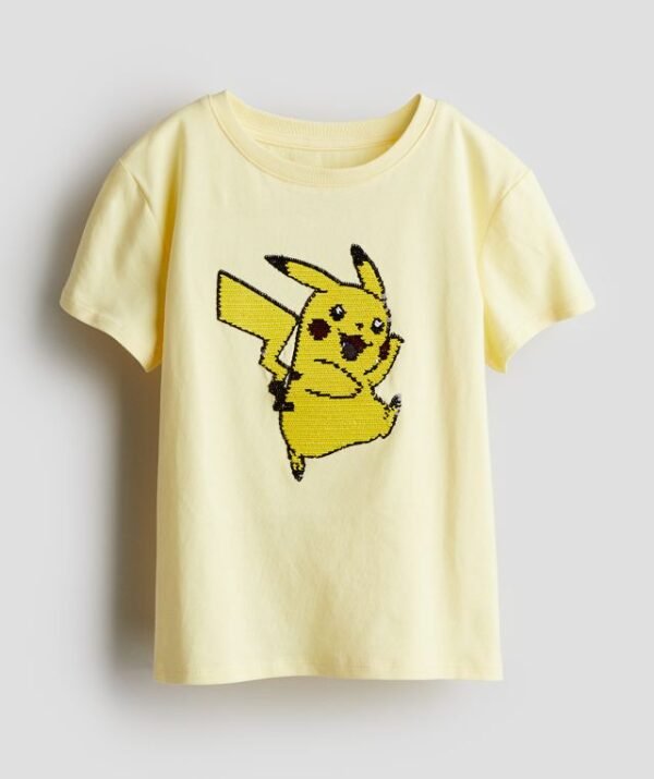Unisex Çift Yönlü Pullu T-Shirt