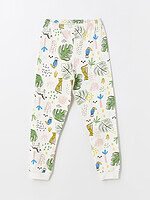 Kız Çocuk Yaprak Desenli Pijama Takımı - Görsel 3