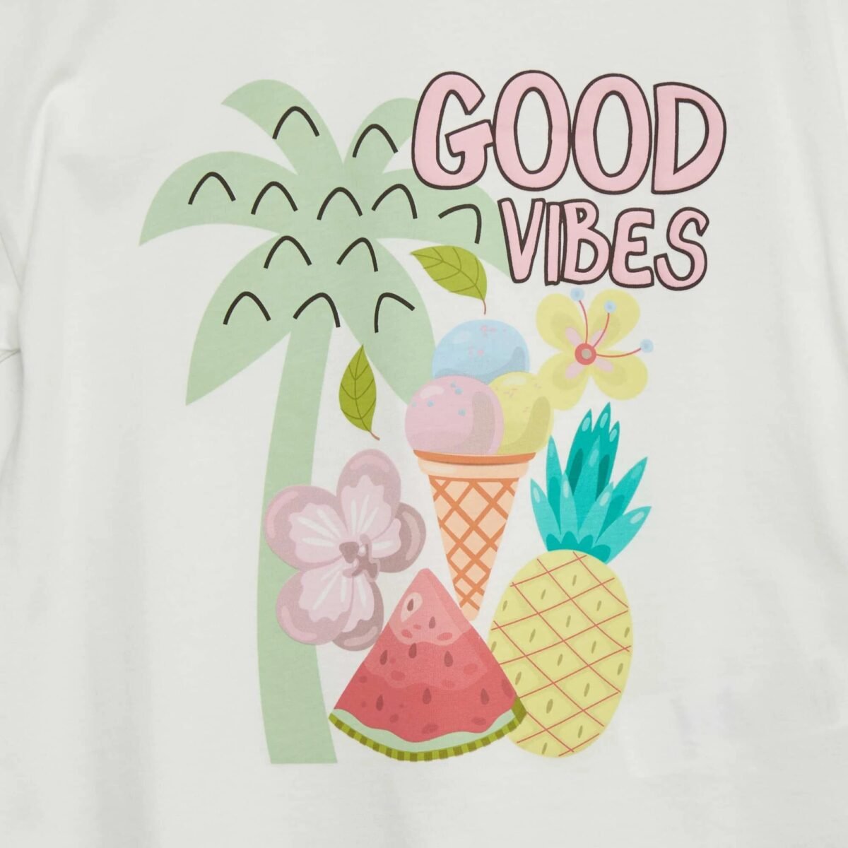 Kız Çocuk Baskılı Oversize T-Shirt - Görsel 2
